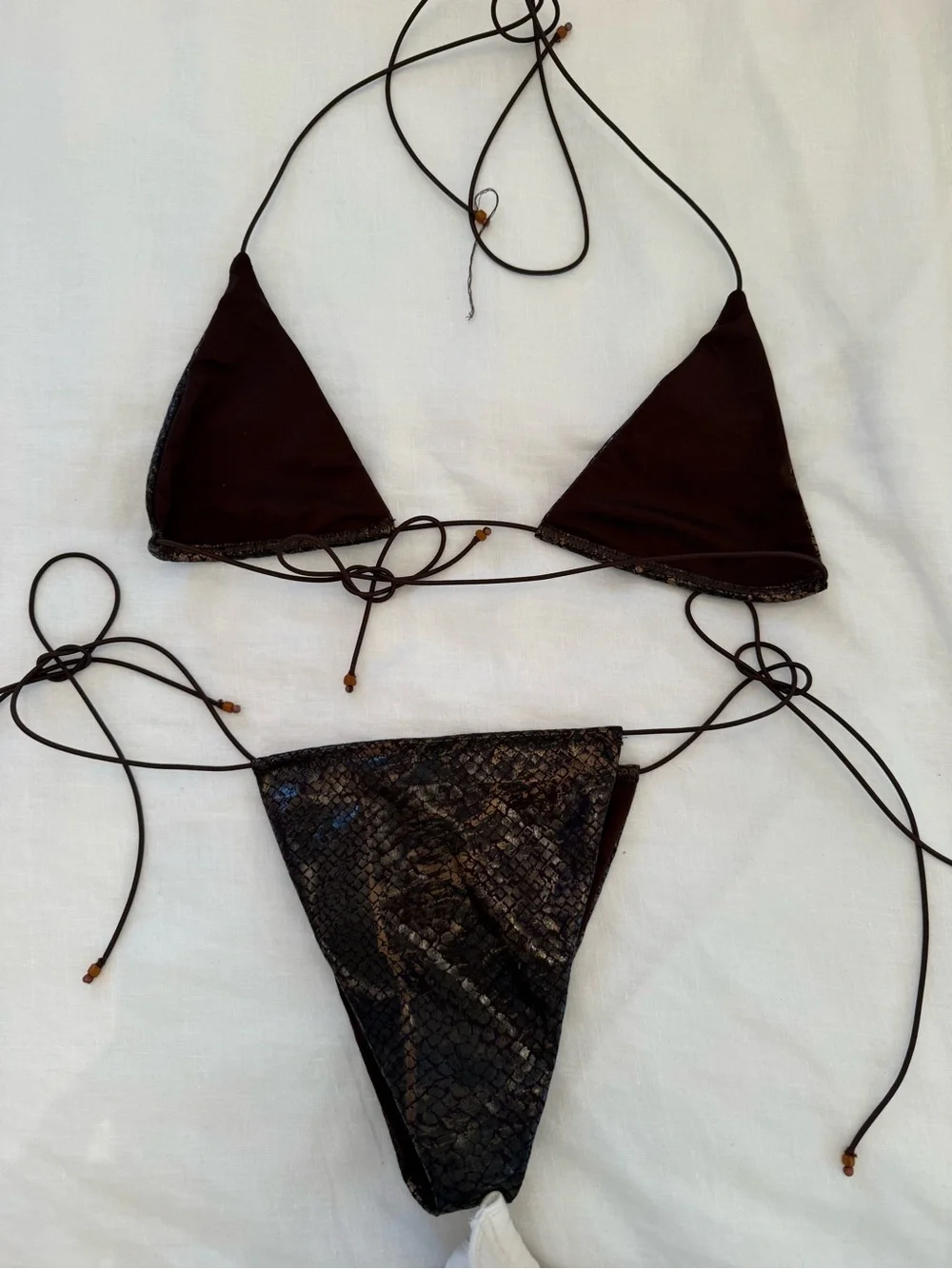ANDI BAGUS String Triangle Maggie Bikini in Python - Picture 4 of 6